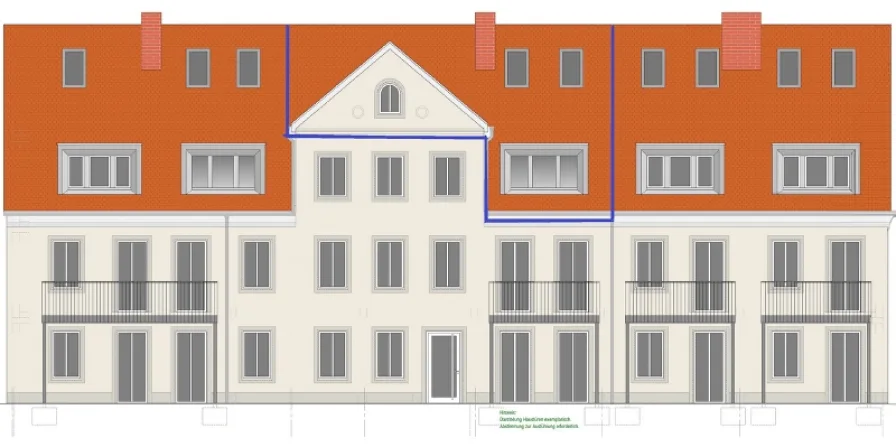 Ansicht Süd - Wohnung mieten in Dresden - Extravagant wohnen mit Kamin, Loggia. .. Erstbezug!