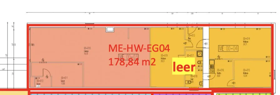 Grundriss - Halle/Lager/Produktion mieten in Berlin - Lagerfläche/KFZ-Werkstatt mit Büro, WCs und Teeküche in Berlin zur Miete