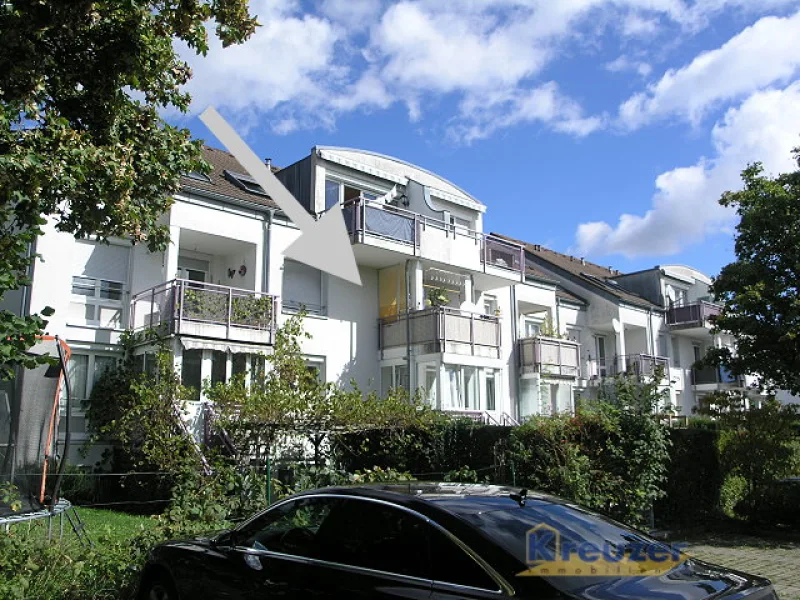 Hausansicht Balkon/Süden - Wohnung kaufen in Ravensburg - Grundsolide 2-Zi.Whg./Balkon/TG in der beliebten Weststadt zur Kapitalanlage/Eigennutzung ! 