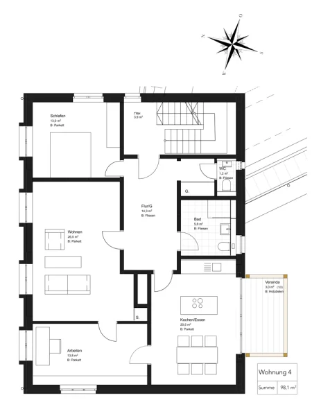 Grundriss 2. Obergeschoss