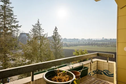 Balkon und Blick - Wohnung mieten in Stuttgart - Gut geschnittene Zwei-Zimmer-Wohnung mit Balkon am Probstsee