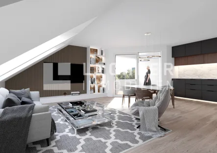 Unverb. Wohnbeispiel - Wohnung kaufen in Magstadt - Kompakte 2-Zimmer-Dachgeschoss-Wohnung mit Dachterrasse