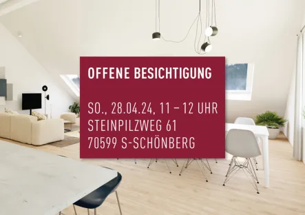 Herzliche Einladung - Wohnung kaufen in Stuttgart / Schönberg - OFFENE BESICHTIGUNG 28.04. von 11-12 UHR - Neubau-Dachetage: Ihr individueller Wohntraum