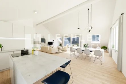 Unverbindliche Visualisierung - Wohnung kaufen in Stuttgart / Schönberg - Neubau-Dachetage: Ihr individueller Wohntraum