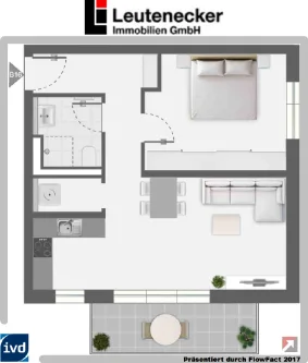 Grundriss  B16 - Wohnung kaufen in Remseck - 2-Zimmer-Wohnung mit Ost- und Südausrichtung