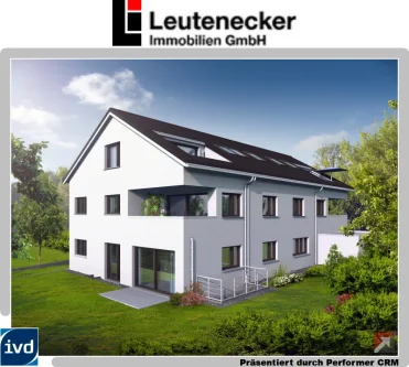 Ansicht Südwest - Wohnung kaufen in Marbach - Lichtdurchflutete Dachgeschoss-Wohnung mit großer Süd-Loggia