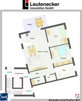Grundriss Wohnung 2.06 Obergeschoss - Wohnung kaufen in Remseck - Große 3-Zimmer-Neubau-Wohnung im Obergeschoss