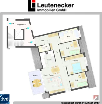Grundriss Wohnung 2.10 Dachgeschoss - Wohnung kaufen in Remseck - Lichtdurchflutete 4-Zimmer-Dachgeschoss-Wohnung mit Aufzug