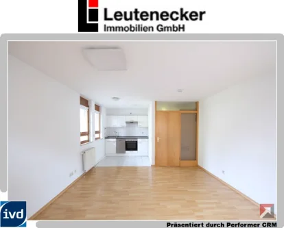 Wohn-Ess-Schlafbereich mit Küche - Wohnung kaufen in Erdmannhausen - Sofort frei: 1,5-Zimmer-Wohnung mit Tageslichtbad und sonniger Loggia