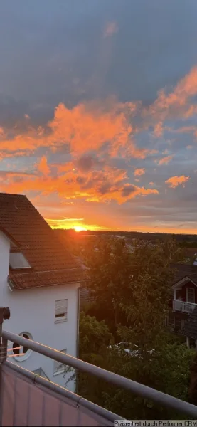 Ausblick bei Sonnenuntergang