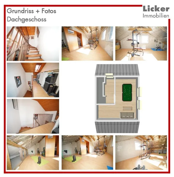 Grundriss + Fotos - Dachgeschoss