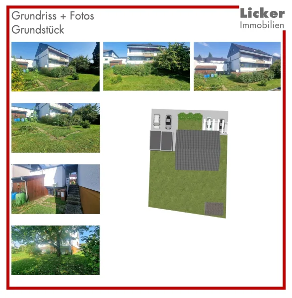 Grundriss + Fotos - Grundstück