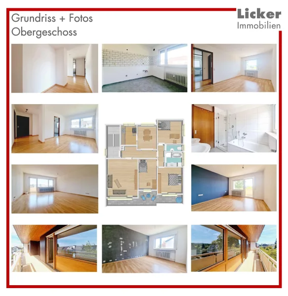 Grundriss + Fotos - Obergeschoss