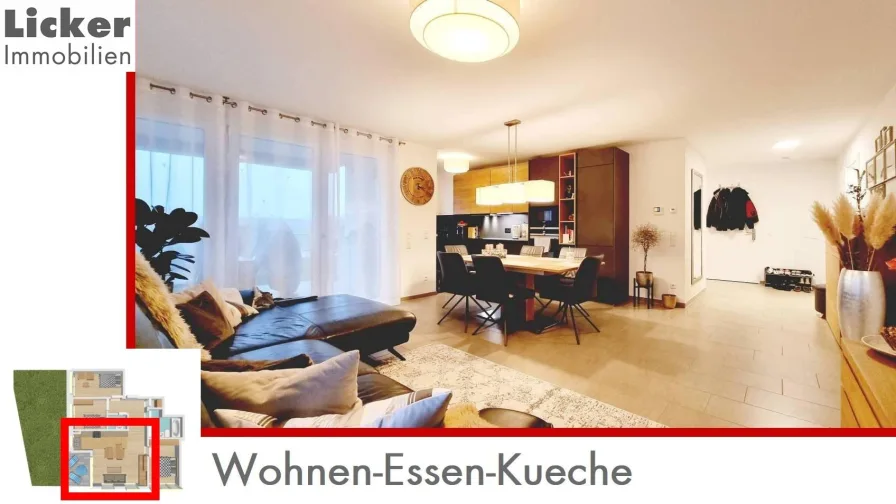 Wohnen-Essen-Küche