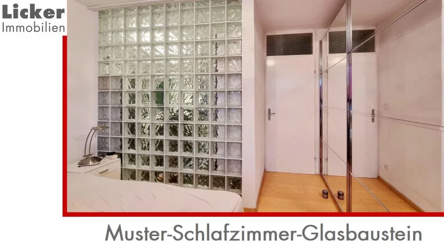 Muster-Schlafzimmer-Glasbausteine