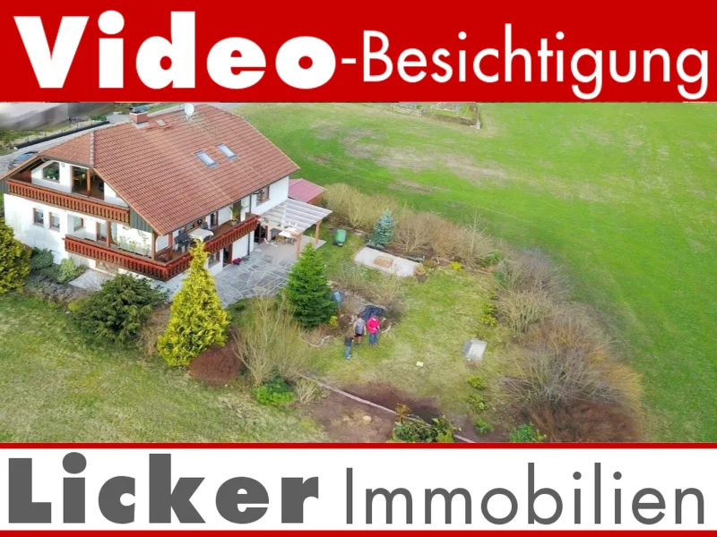 Luftbild - Haus kaufen in Großerlach - 1-2-3 Fam.-Haus mit 300m² Wfl. in exponierter ruhiger Randlage