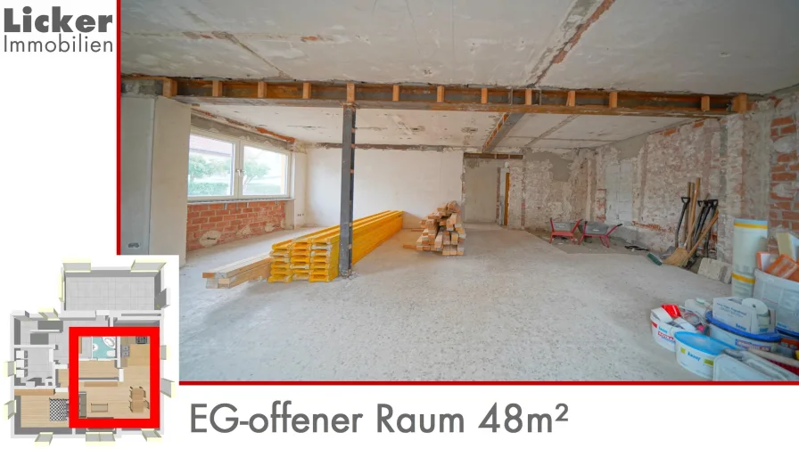EG-offener Raum 48m²