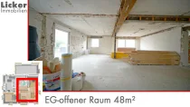 EG-offener Raum 48m²