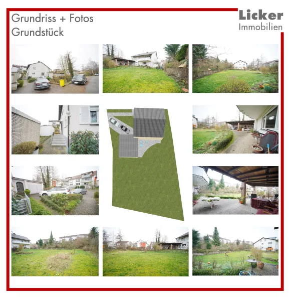 Grundriss + Fotos - Grundstück