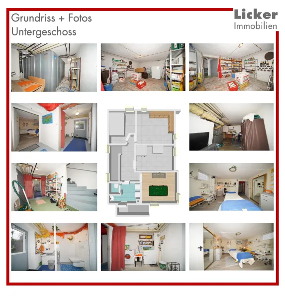 Grundriss + Fotos - Untergeschoss