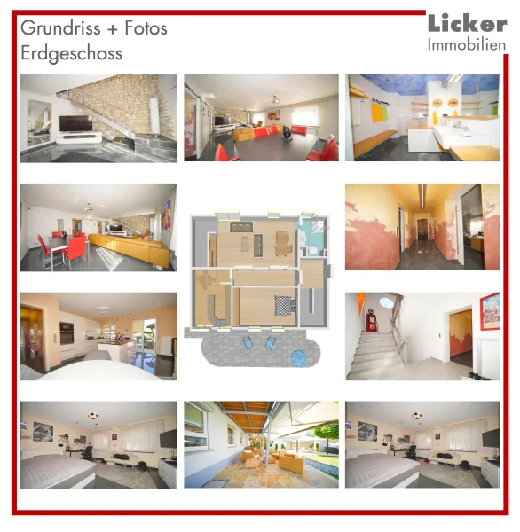 Grundriss + Fotos - Erdgeschoss