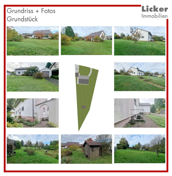 Grundriss + Fotos - Grundstück