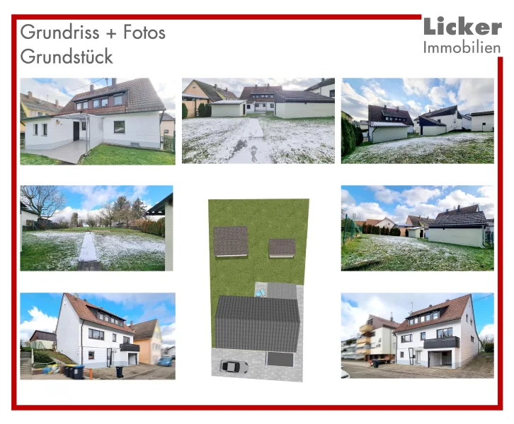 Grundriss + Fotos - Grundstück