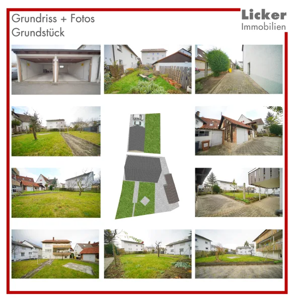 0Grundriss + Fotos - Grundstück