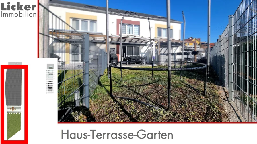 Haus-Terrasse-Garten