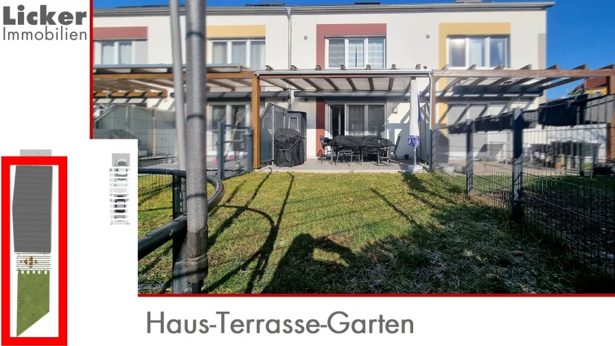 Haus-Terrasse-Garten