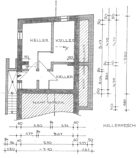 Grundriss Keller