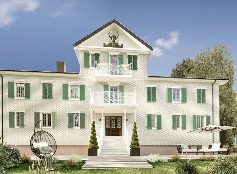 Forsthaus Ansicht Süd verkl. - Wohnung kaufen in Lenzkirch - ***Wohnen mit Weitblick im Denkmal**