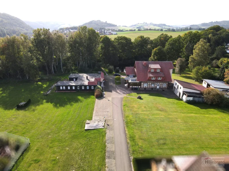 Luftbild - Haus kaufen in Marsberg - Einzigartiges Grundstück mit Potenzial