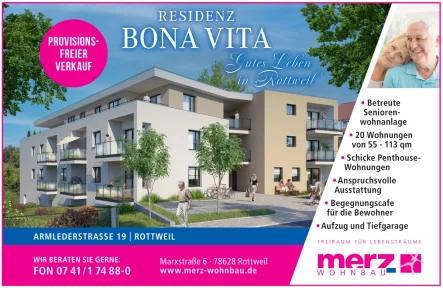 Seniorenresidenz BONA VITA - Wohnung kaufen in Rottweil / Altstadt - BONA VITA - Gutes Leben in Rottweil | Betreutes Wohnen