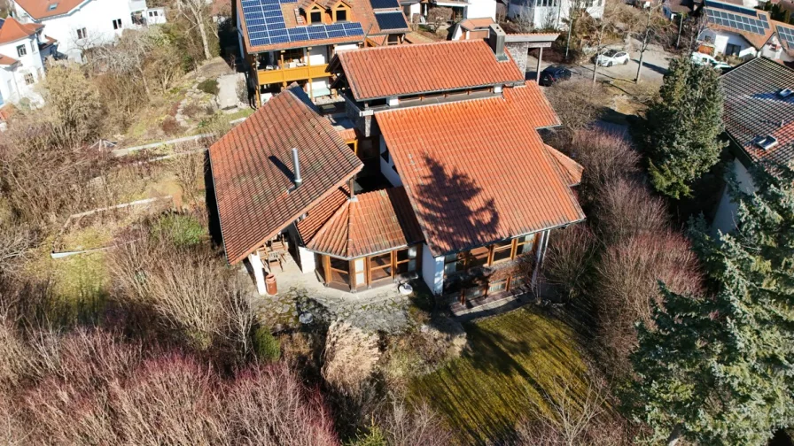 Luftaufnahme - Haus kaufen in Rottweil - Individuelles Architektenhaus auf der Charlottenhöhe in Rottweil