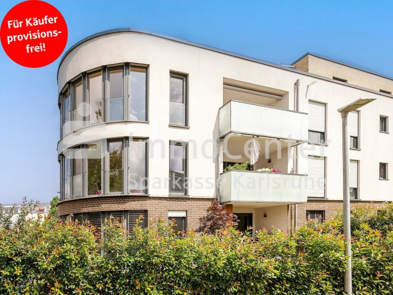 Außenansicht - Wohnung kaufen in Karlsruhe - Schick und neuwertig - barrierefreie 4 ZKB Wohnung im Wohnpark Durlach-Süd