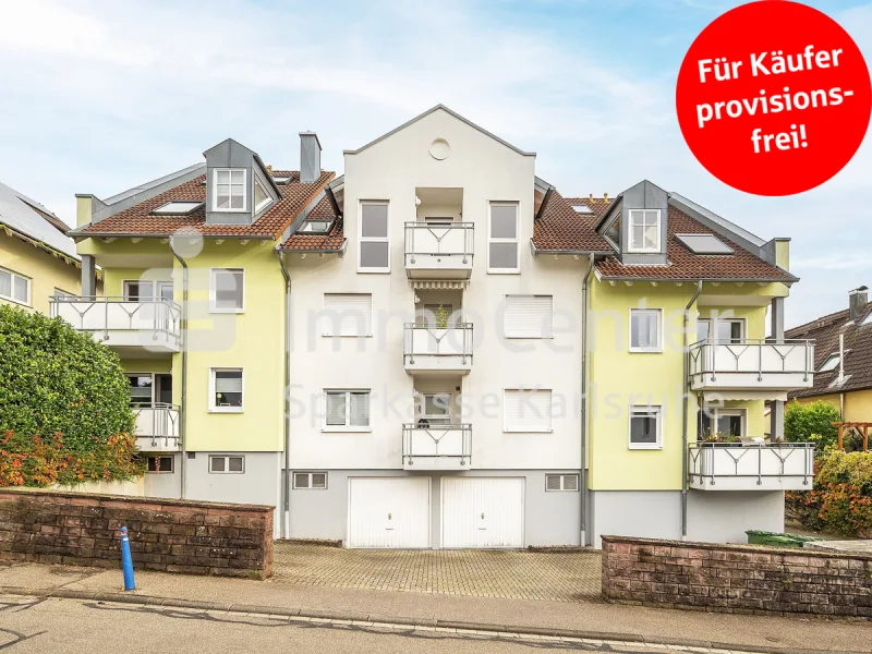 Außenansicht - Wohnung kaufen in Waldbronn - Tolle Gelegenheit für Kapitalanleger oder Selbstnutzer! Schöne 2-Zi-ETW mit Stellplatz in Waldbronn