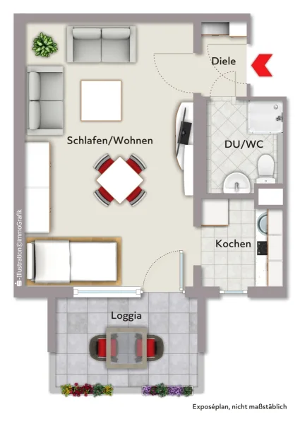 Grundriss Wohnung