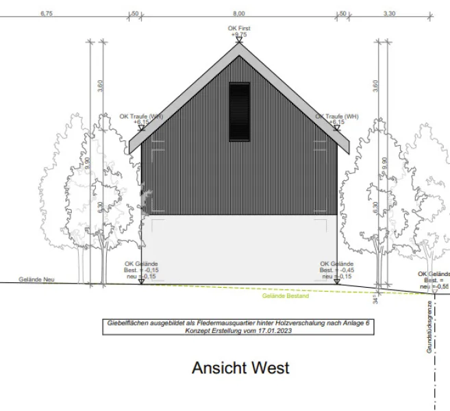 Ansicht West EFH