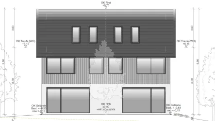 Ansicht Garten - Haus kaufen in Ramerberg - Ramerberg - KfW 40+ Neubau-Doppelhaushälfte