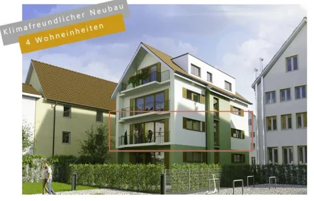 Ansicht SO W2 1.OG - Wohnung kaufen in Schwäbisch Gmünd - *** 3,5-Zi. Neubau-Wohnung. in genialer Stadtlage von GD 5 % AfA für Kapitalanleger ***