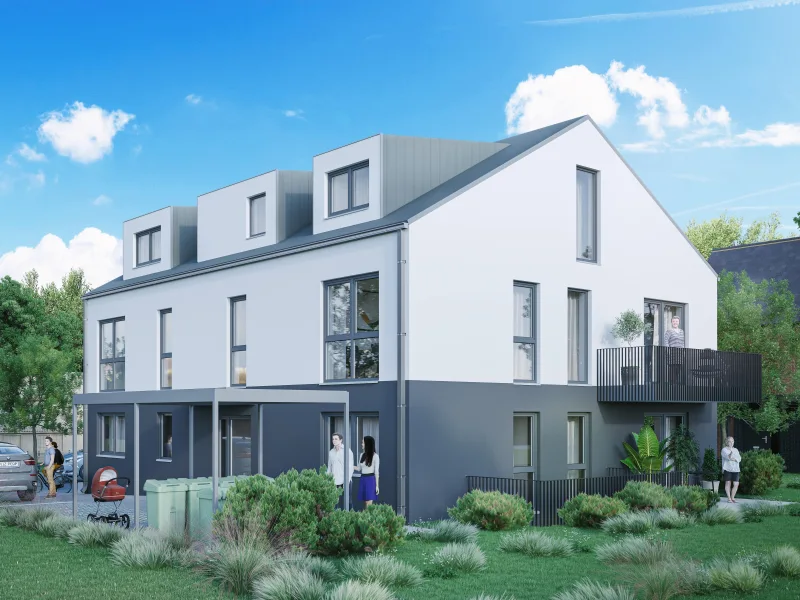 Visualisierte Ansicht - Wohnung kaufen in Walzbachtal - Neubauwohnungen in Jöhlingen!