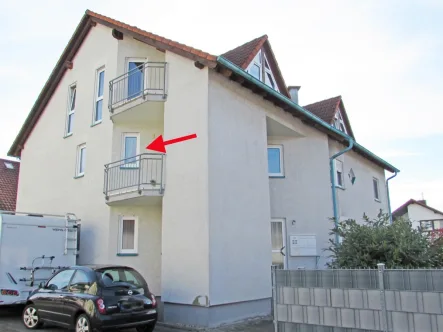 Blick auf die Wohnung - Wohnung kaufen in Ubstadt-Weiher - 2,5-Zimmer-Wohnung in Ubstadt, OT Weiher!
