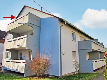 Blick auf die Wohnung - Wohnung kaufen in Bad Schönborn - 2,5-Zimmer-Wohnung in Bad Schönborn, OT Mingolsheim!