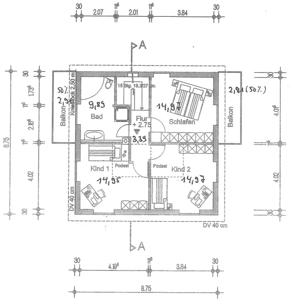 Grundriss Obergeschoss