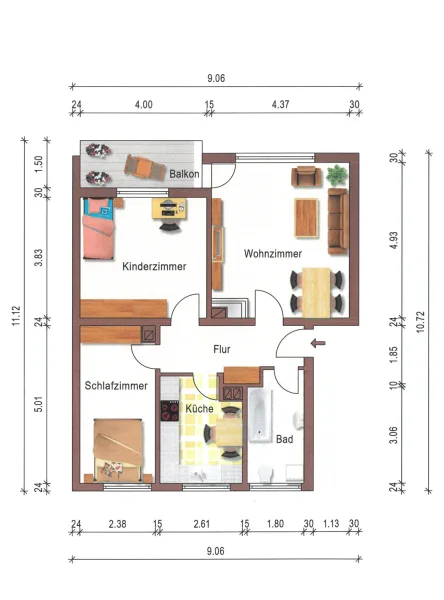 Grundrissplan