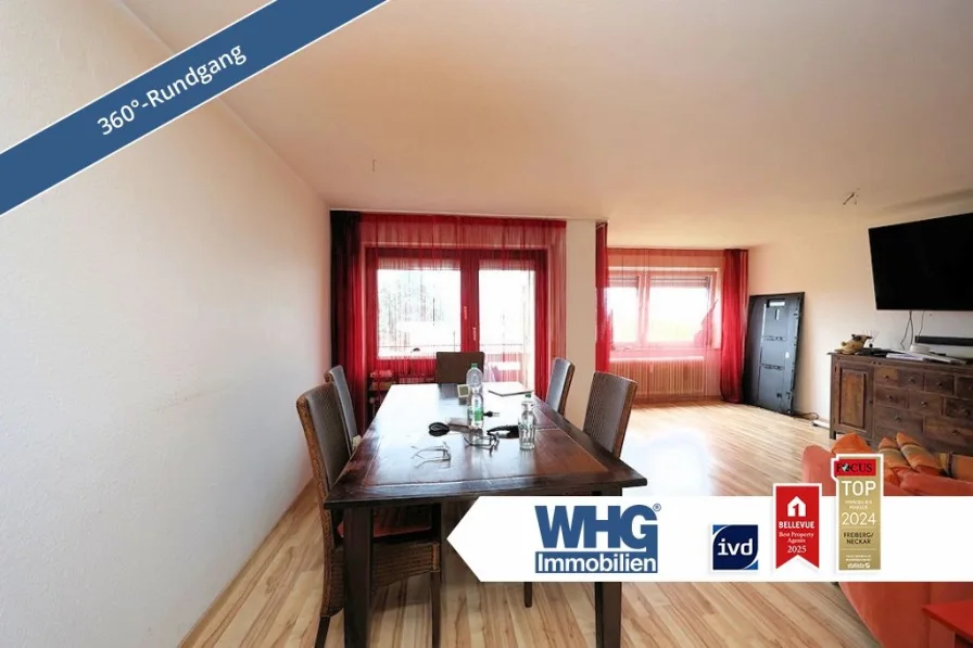 Wohnen - Wohnung kaufen in Remseck am Neckar / Hochberg - Helle 3,5-Zimmer-Wohnung mit Balkon und Tiefgaragenstellplatz