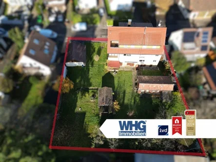 H1399_Drohne_4b_fabig - Grundstück kaufen in Murr - Großes Grundstück mit Potenzial :Dreifamilienhaus mit Garagen und großem Garten