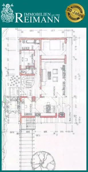 Grundrisszeichnung Erdgeschoss