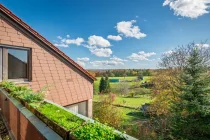 Ausblick vom Balkon im DG